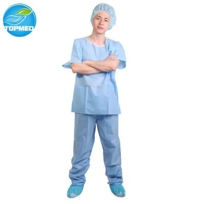 Hospital Uniform of The Disposable Scrub Suit or Patient Gown