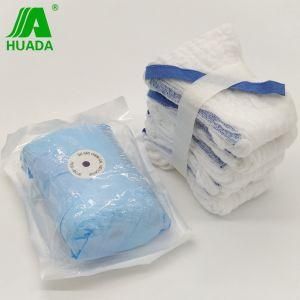 100% Cotton Pre-Washed Lap Sponge 45X45cm 4ply with X Ray and Blue Loop