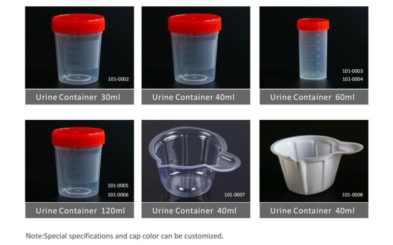 Siny Medical Disposable PP Specimen Container/Urine Container 40ml 60ml