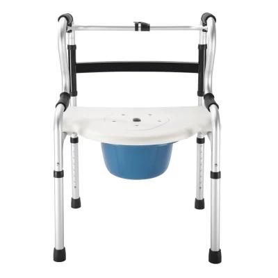 Bedside Folding Commode Toilet Chair Potty Bedpan for Adults Elderly