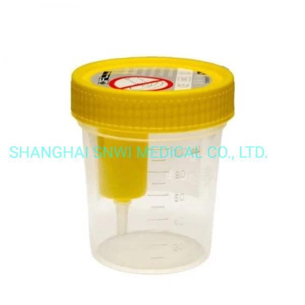 Vacuum Urine Collection Cups with 5ml or 10ml Tubes, Test Sterile Disposable Use Plastic Medical Specimen System Urine Collection Cup