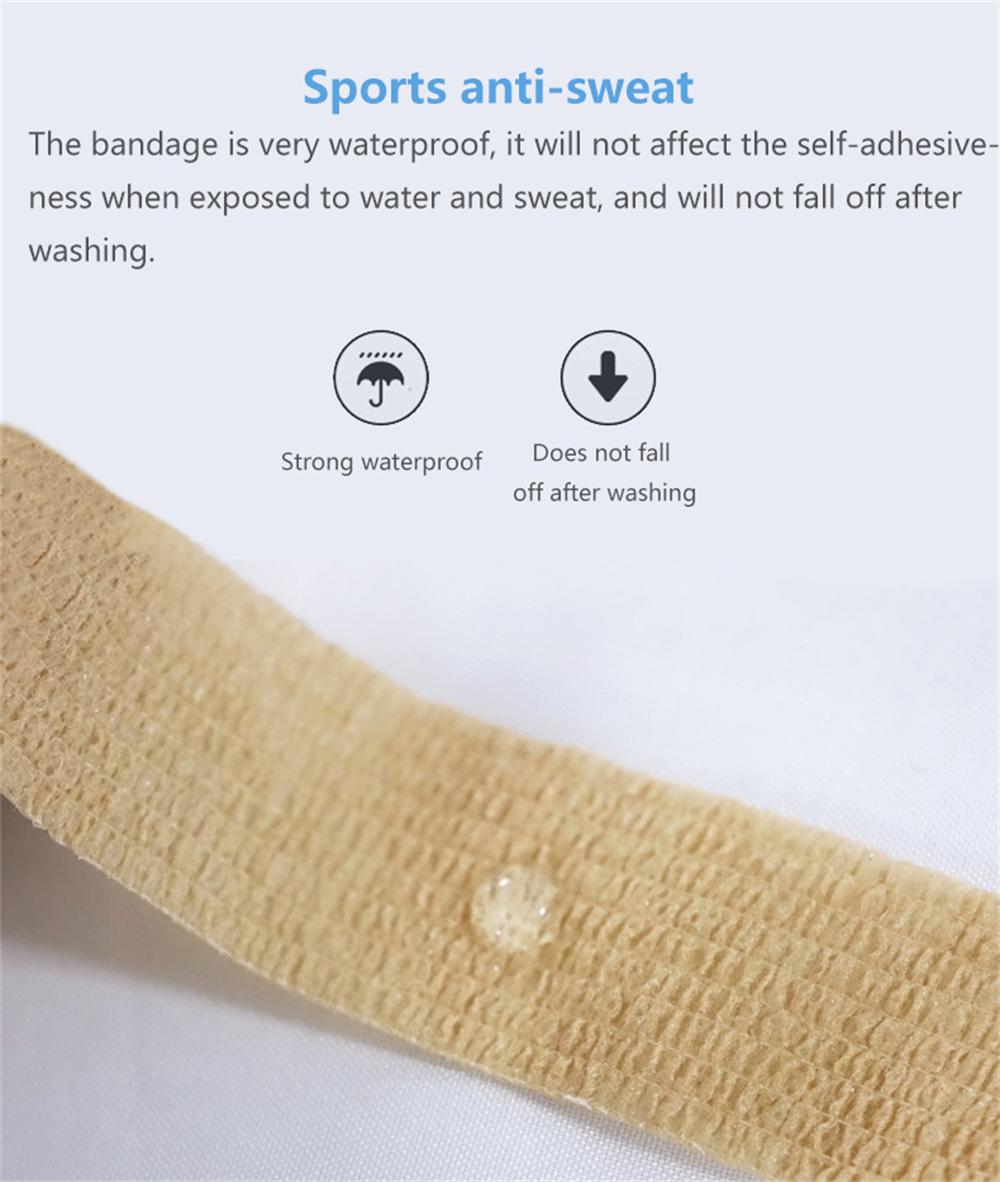 Self-Adhesive Bandage, First Aid Bandage, Elastic Self-Adhesive Bandage Sports Wrapping Tape, Wrist, Skin Tone Sports Tape