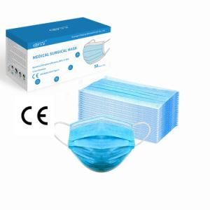 En14683 Bfe 99 Medical Supply Disposable 3 Ply Medical Surgical Face Mask with Melt Blown