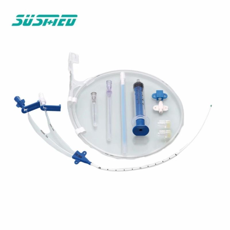 Medical Double Lumen Straight Tip Disposable Hemodialysis Catheter Kit