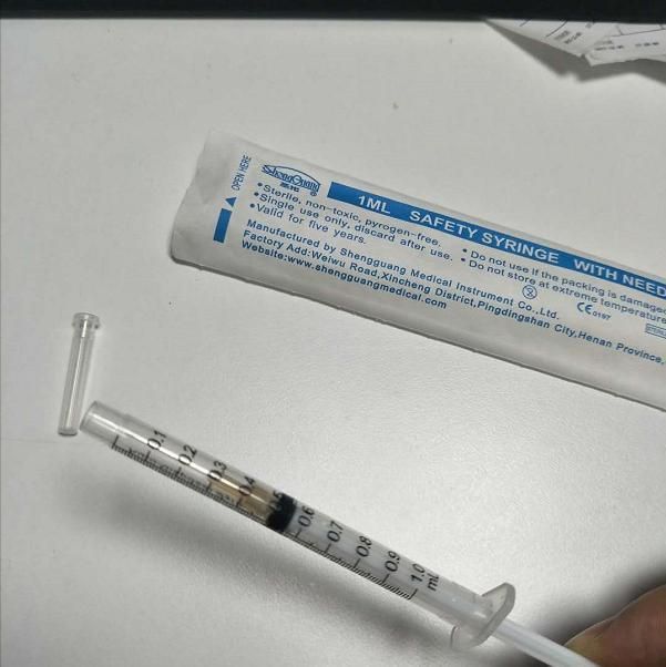 Three-Part /3 Part Hos Medical Sterile Hospital Plastic Disposable Syringe 3ml with Needle Luer Lock Slip for Single Use