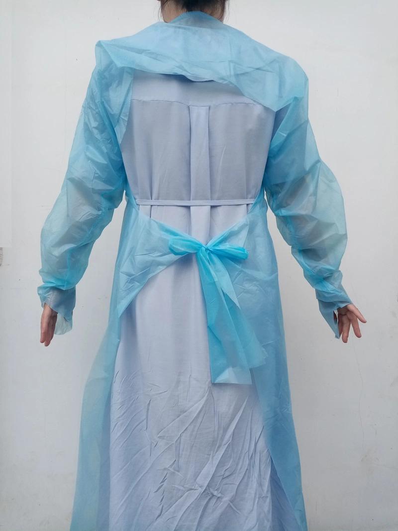 Professional Long Sleeve Gown Disposable Gown CPE Waterproof