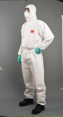 Disposable Low Price Spunbond and Film Coverall with Logo Printing
