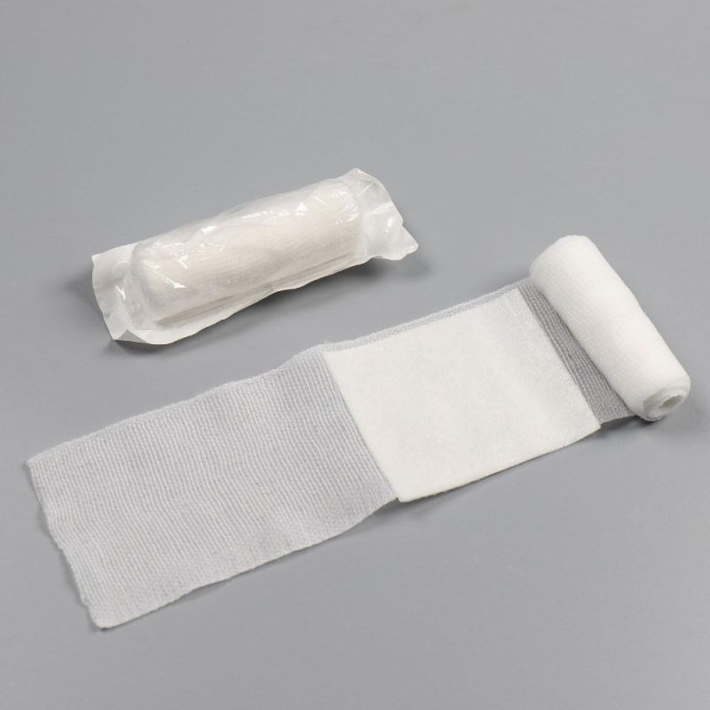 26g Medical Hemostats Absorbent Gauze Conforming First Aid PBT Bandage with Dressing Pad