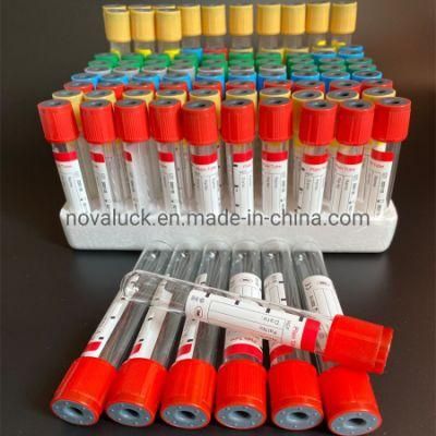 Disposable Medical Plain Red Cap Pet Vacuum Blood Collection Tube