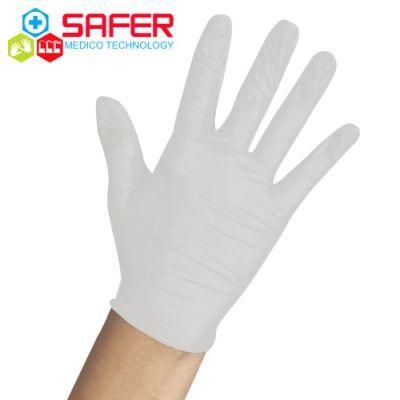 Latex Free Disposable White Nitrile Gloves Powder Free