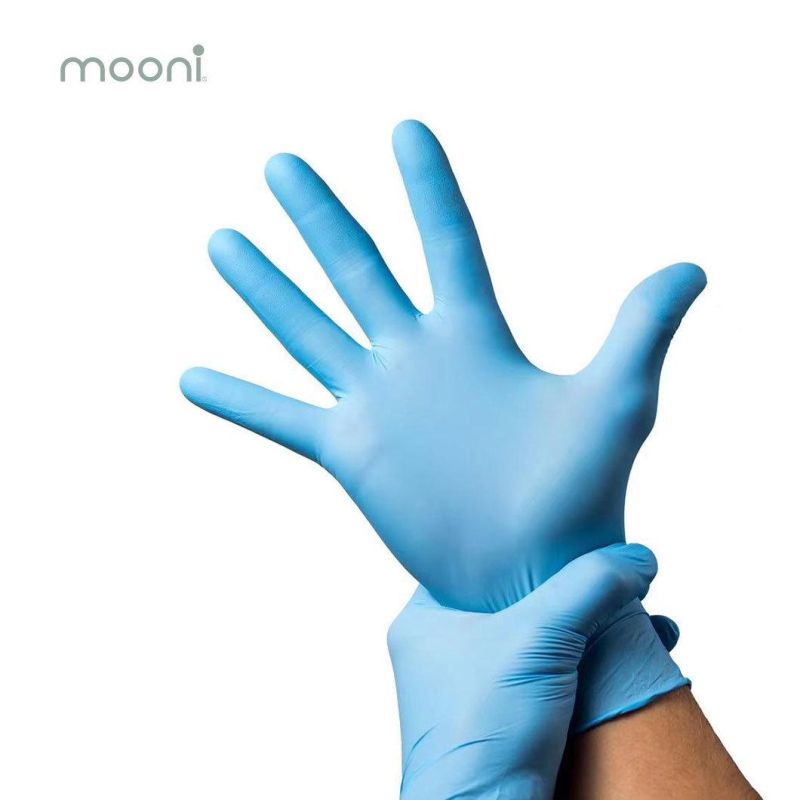 Disposable Blue Nitrile Gloves Non-Irritating Latex Free Gloves