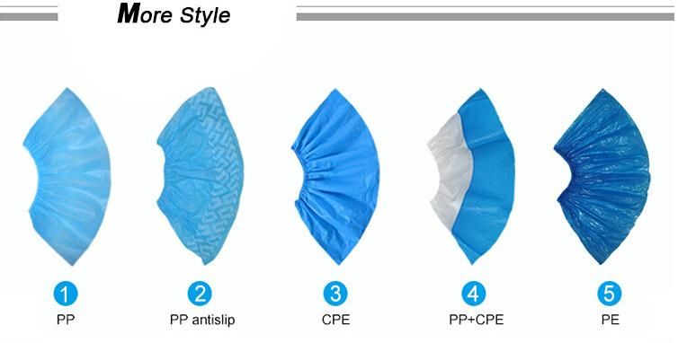 Protective Nonwoven Disposable Shoe Cover, PP/CPE Shoe Cover for Medical