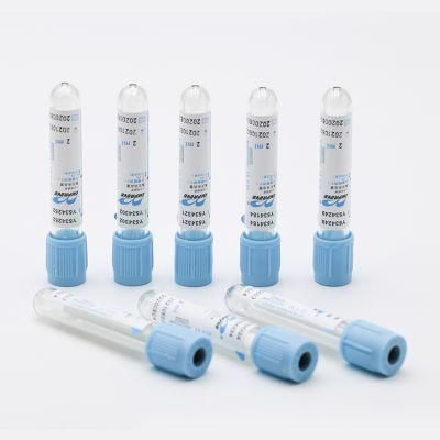 Plastic Clot Acticator Blue Top Vacuum Blood Collect Test Tubes