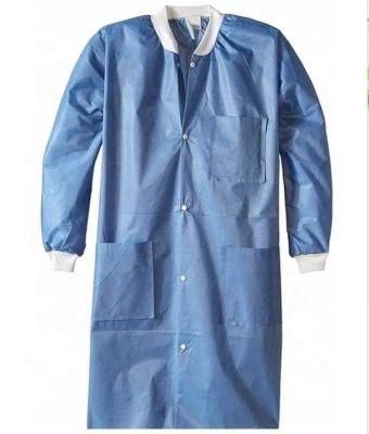 Xiantao Factory Made SMS Disposable Medical Lab Coat Visit Gown for Hospital