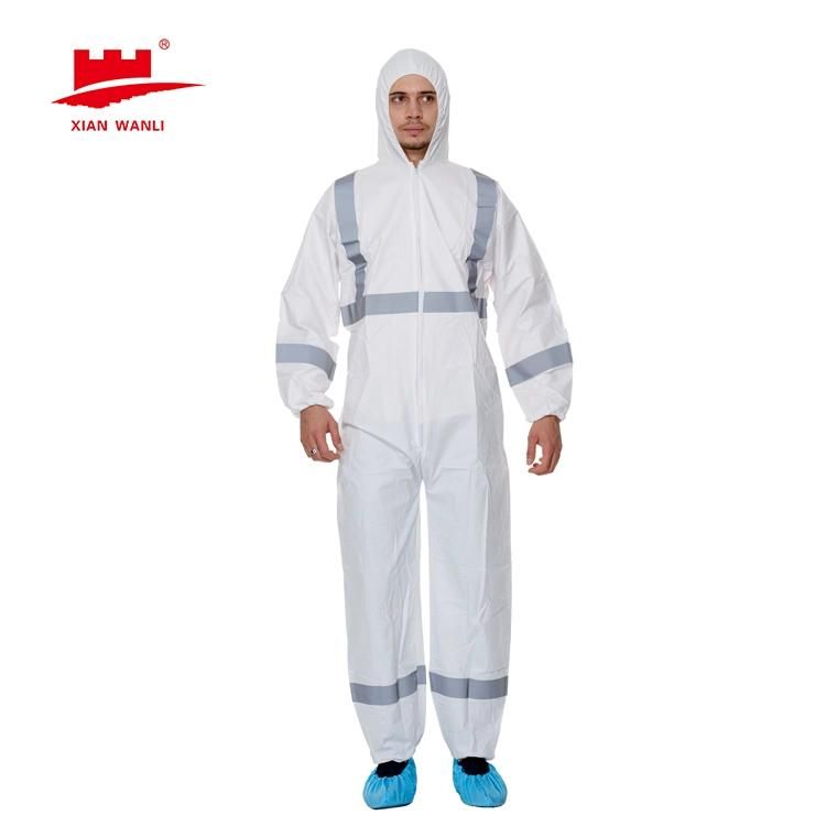 High Quality Cheap Breathable Washable Reusable Custom White Cleanroom ESD Suit Anti-Static Coverall with Hood Headcover