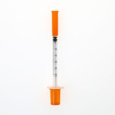 Sterile Disposable Medical Insulin Syringe with Fixed Ultra Fine Needle High-Quality FDA CE&ISO