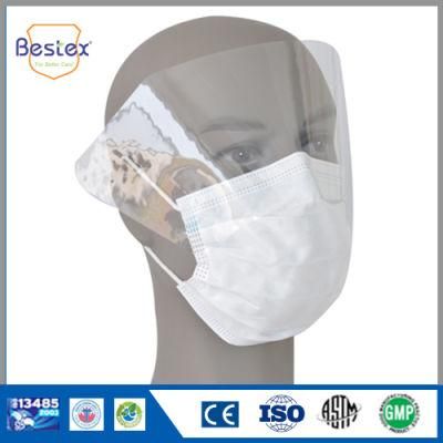 Top Quality Fabric Surgical Disposable Face Mask with Shield (FMS-34ET)