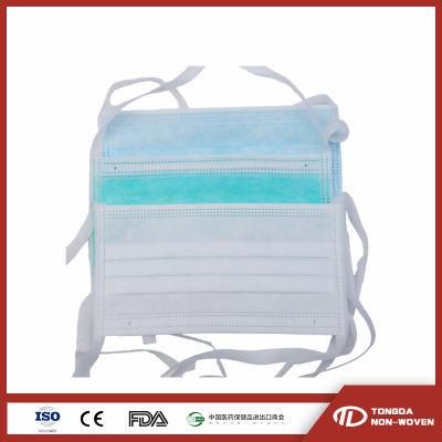 Tie on Face Mask /Disposable PP Mouth Mask with Tie/ Disposable Medical 3 Ply Non Woven Mask Tie on