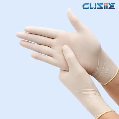 Yellow Latex Glove Disposable Medical Examation Check Large Gloves