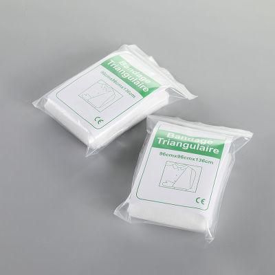 Customized Emergency Use Medical Non Woven Training Triangular Bandage for First Aid Kit