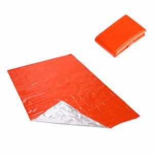 PE Orange Ziploc Bag Packaged Emergency Mylar Blanket