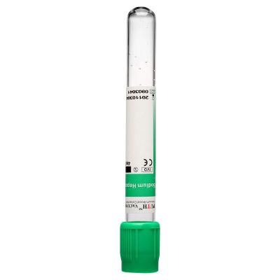 Vacuum Blood Collection Tube, Lithium Heparin Tube, Green Cap with CE, ISO 13485-9ml