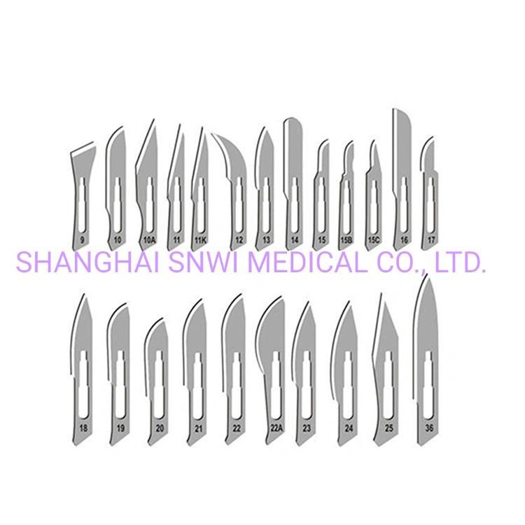 China Factory Disposable Sterile Carbon Stainless Steel Surgical Scalpel Blade for Hospital