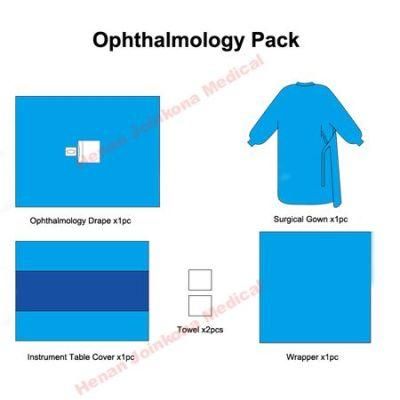 Factory Supply The Disposable CE and ISO Approved Medical Surgery Sterile Ophthalmic Surgical Pack/ Ophthalmic Pack with Surgical Gown