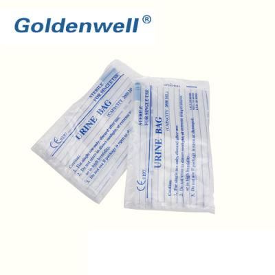 Disposable Medical Sterile Urine Drainage Bag with Push-Pull Valve Single Use