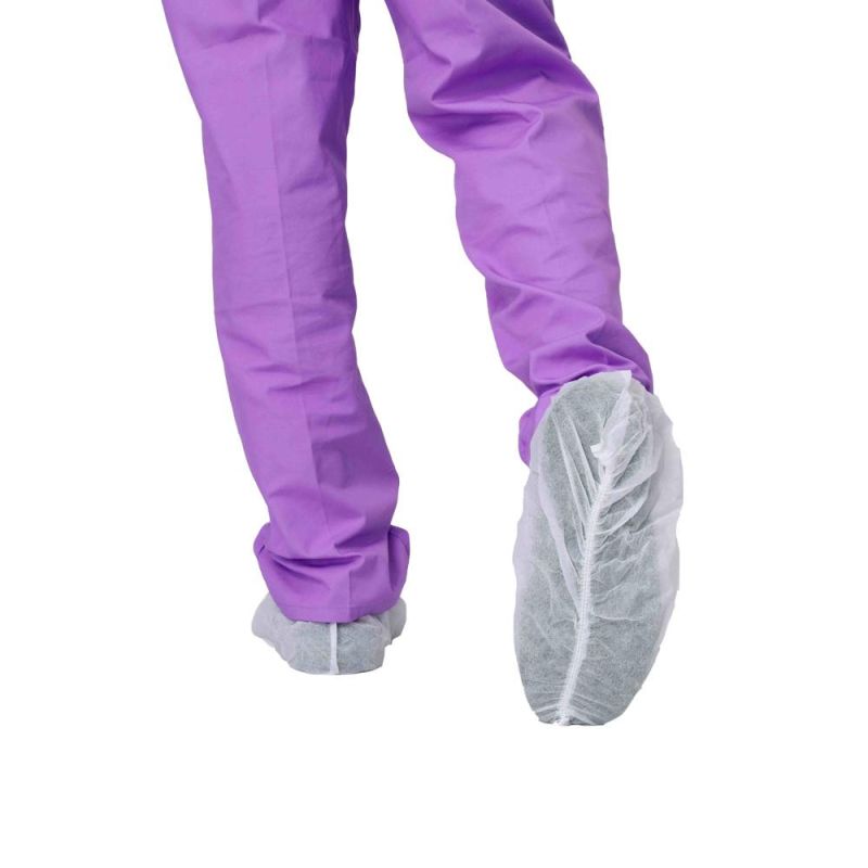 Non Woven Spunbond Polypropylene Cleanroom Breathable Safety Disposable Skid Free Shoe Cover