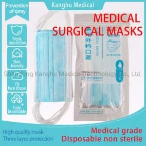 Kanghu Medical Mask/Surgical Mask/Face Shield/Non Invasive Wound with Blue/3 Ply Mask/Disposable Non Sterile Medical Surgical Mask