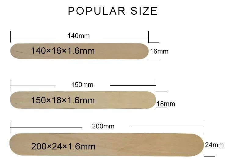 Sterilized Medical Disposable White Birch Wood Tongue Depressor Used in Hospital