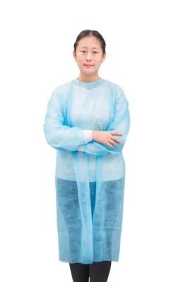 Disposable SMS PP Material Waterproof Non-Woven Fabric Disposable Protective Isolation Gown