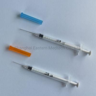 Auto Disable Syringe Sterilized for Vaccine Injection with Fixed Needle