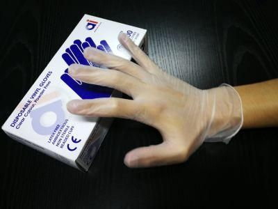 Clear Color Disposable Vinyl Examination Glove for Medical Use