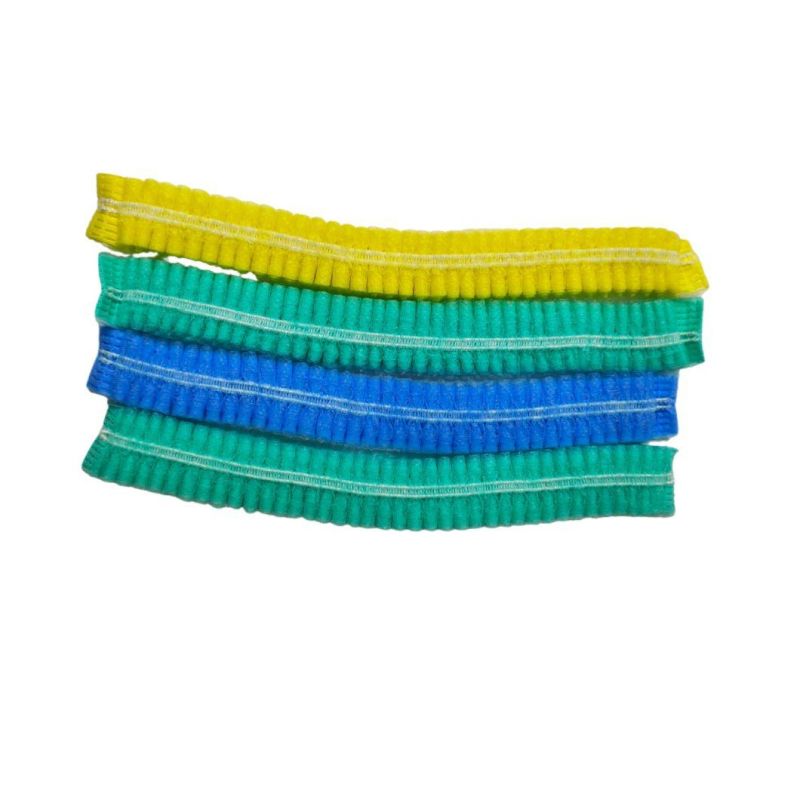 Disposable PP Non Woven Surgical Ventilate Bouffant Protection Mob Clip Cap Hair Cover with Elastic Band
