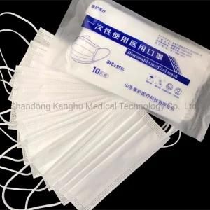 Kanghu White Mask Disposable Medical Mask for Non Sterilized Adult Students Type Iir