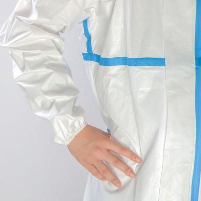 Anti Splash Sterile Suit Disposable Hazmat Protective Isolation Suit Clothing Microporous Coverall