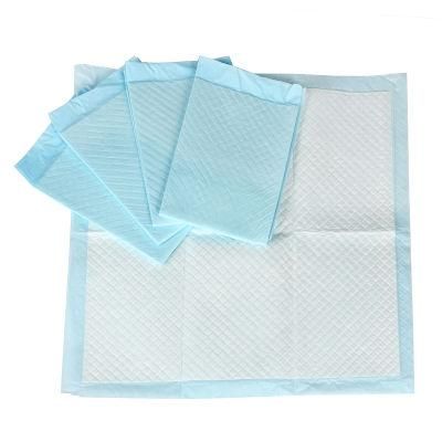 Blue Backsheet Disposable Underpads with High Absorb Factory Bulk Products Non Woven Fabric Hot Sales Manufacture OEM ODM Cheap