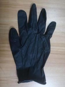Factory Direct Disposable Black Powder Free Sterile Nitrile Gloves CE FDA En455 En374