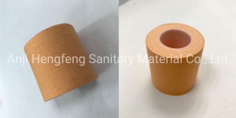 ISO Approved High Quality Medical Adhesive Zinc Oxide Cotton Tape Sports Tape 7.5cm