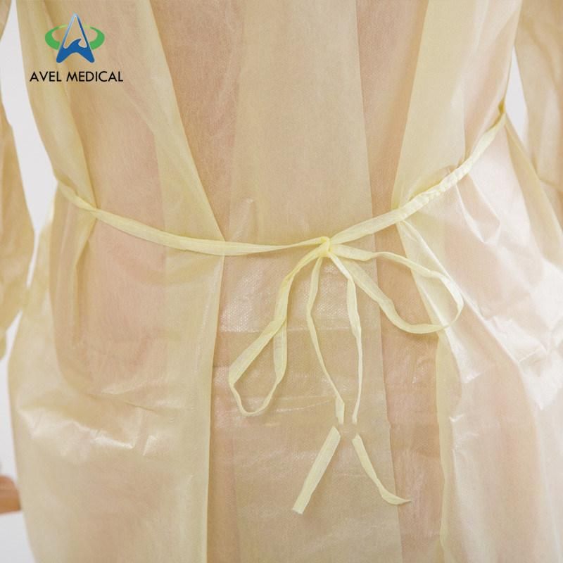 Protection Surgeon Operation Use Manafucture Sterile Nonwoven SMS Surgical Gown with Knit Cuff