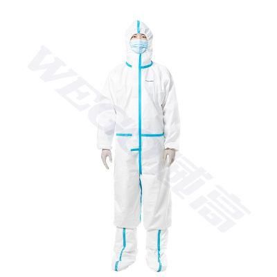 En14126 Hospital Doctor Safety PPE Coverall Disposable Medical Protection Suit