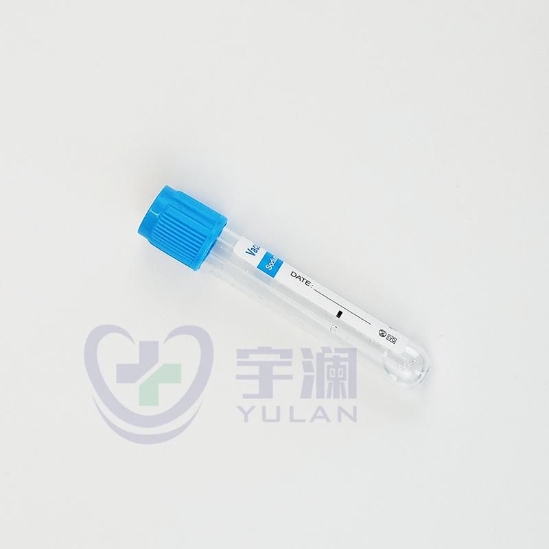 Disposable Pet Vacuum Blood Collection Tube Blue Cap Sodium Citrate 9nc PT Tube