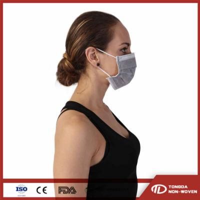 Nonwoven Four Layer Disposable Materials Anti-Dust Activated Carbon Breathable Isolation Protective Face Dust Mask