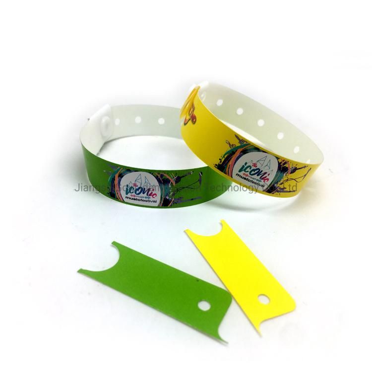 Customized Logo Printed Waterproof Plastic Wristband for Event
