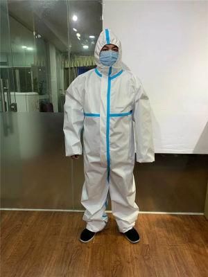 Stock Disposable Protective Clothing Suit Proof Anti Pollution Coverall Protection Suit Isolation Gown Disposable Medical Supplies