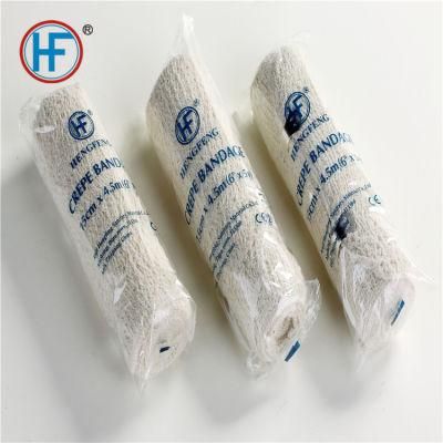 CE ISO 13485 Approved Cotton Crepe Bandages High Elastic Bandage with Clips