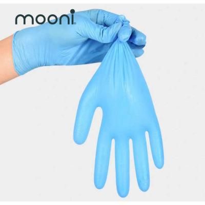 China Wholesale Disposable Blue Natural Latex Safety Rubber Gloves