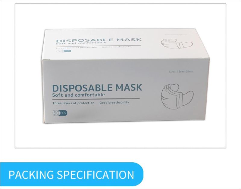 Us Europe Standard Blue Disposable Medical Face Mask